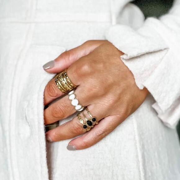 New Plunder "Cove" Gold with Black Accent Ring - Picture 2 of 5